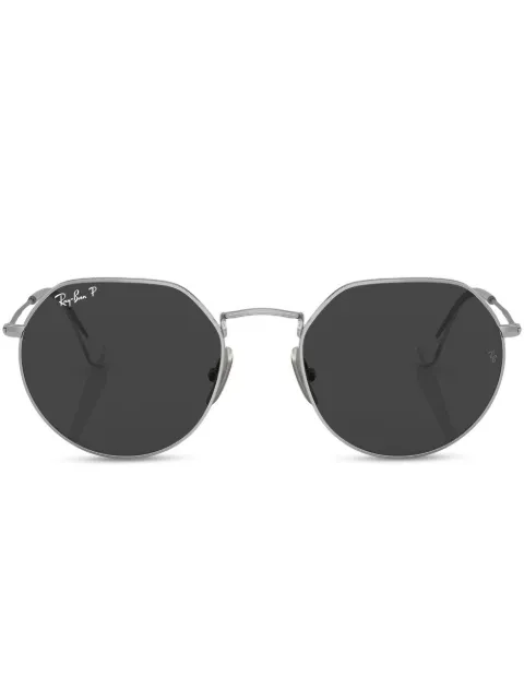 Ray-Ban Jack Titanium geometric-frame sunglasses