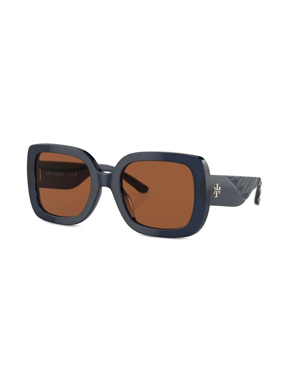 Shop Tory Burch Square-frame Sunglasses In Blue