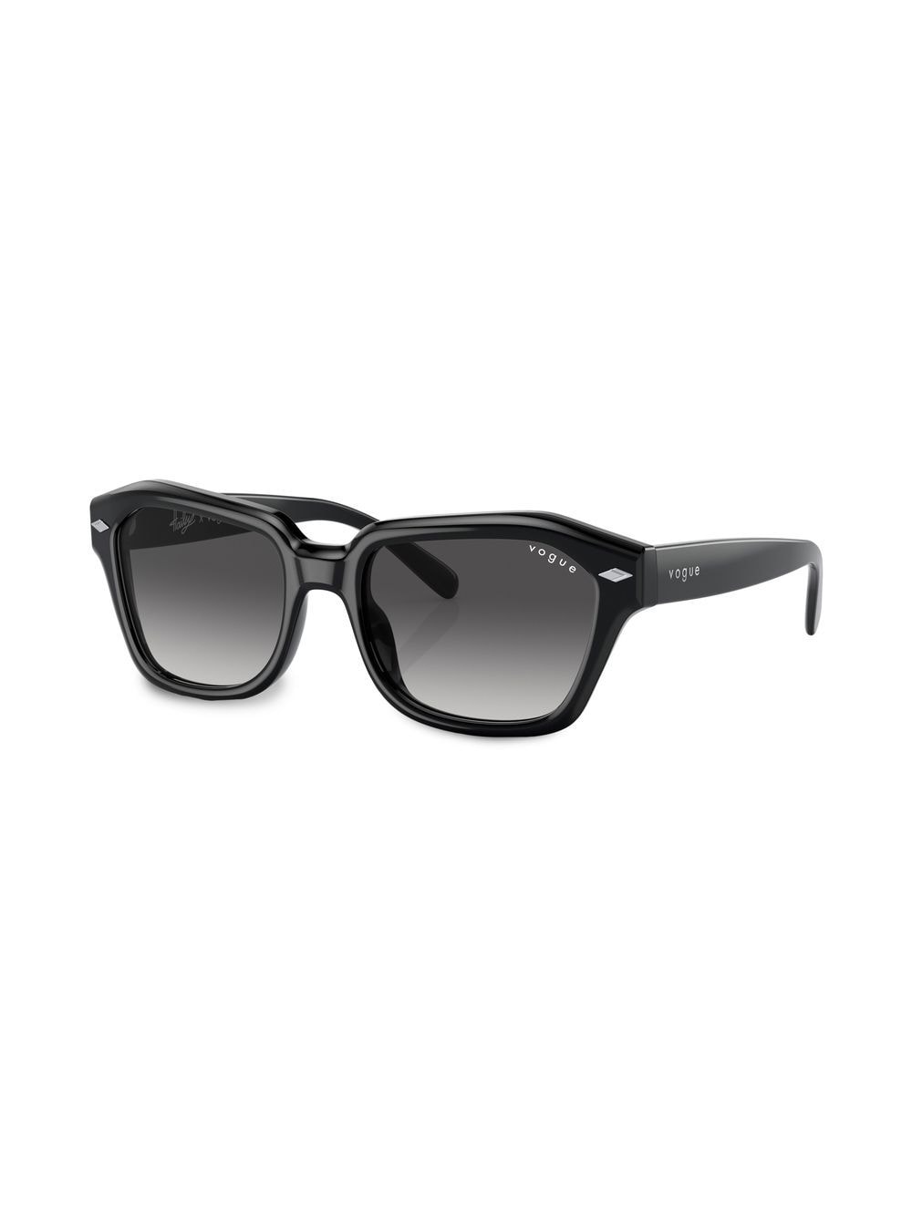 Shop Vogue Eyewear Square-frame Angular Sunglasses In Schwarz