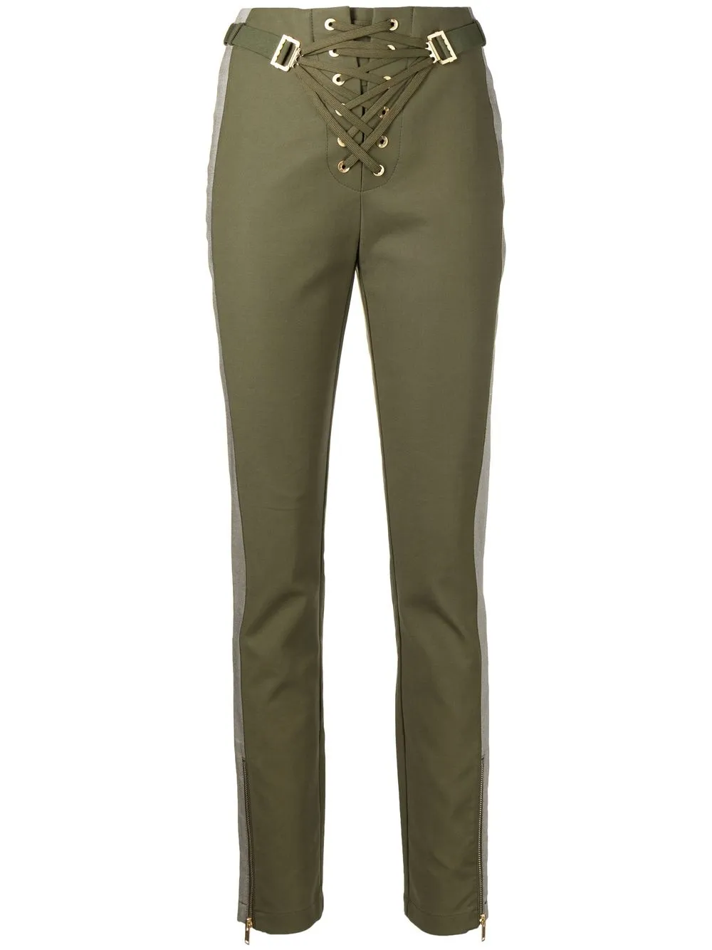 

Dion Lee lace-up skinny trousers - Green