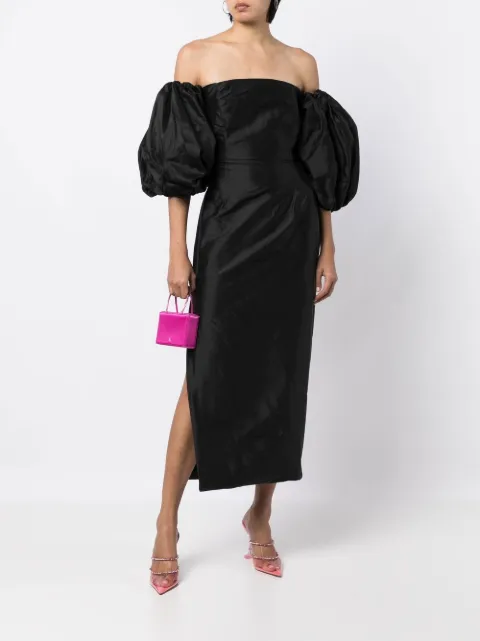 ANOUKI puff-sleeve off-shoulder dress