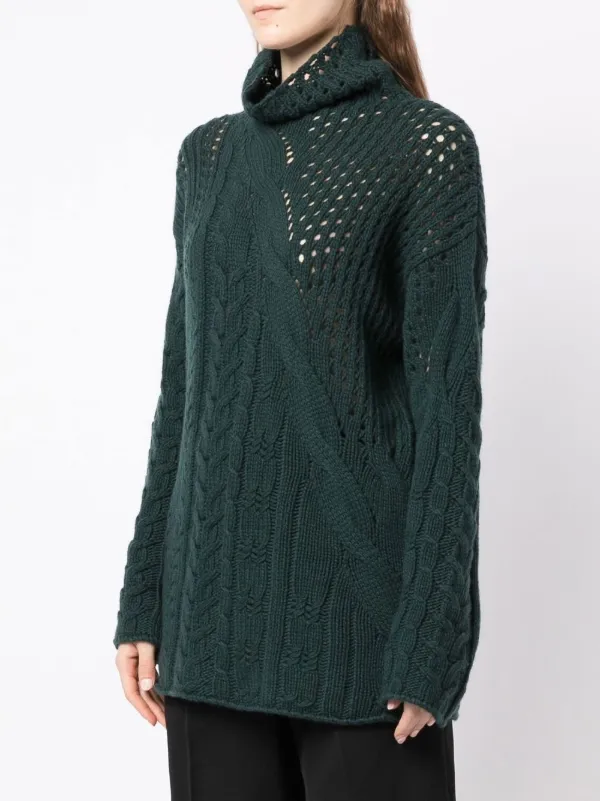 Agnona cable-knit Cashmere Tunic - Farfetch