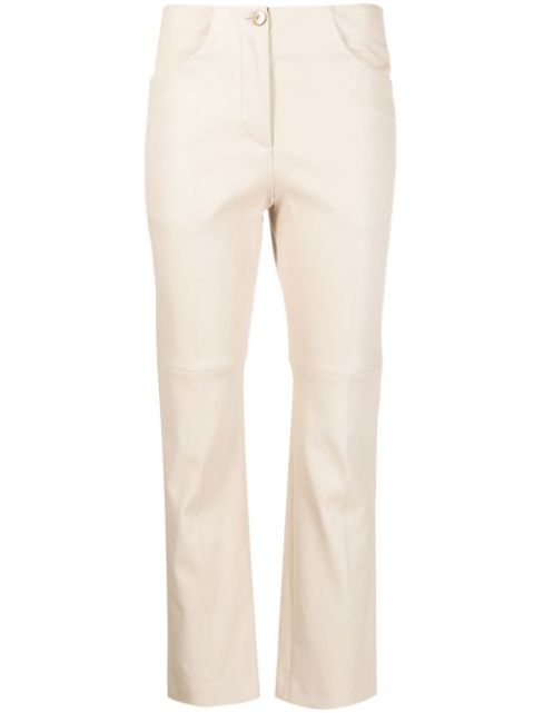 Brunello Cucinelli cropped leather trousers Women