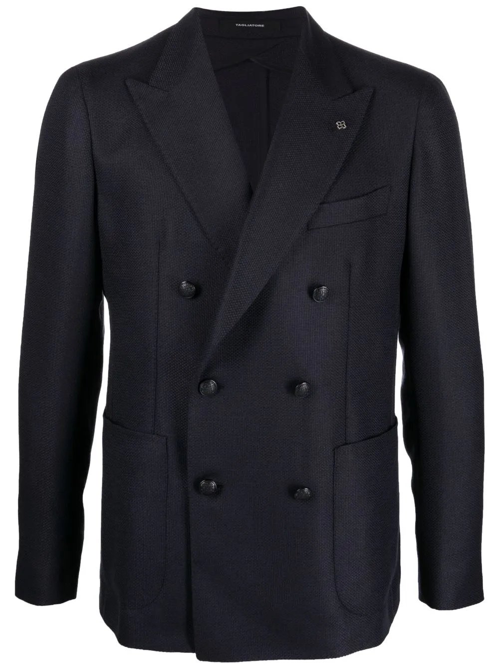 

Tagliatore virgin wool double-breasted blazer - Blue