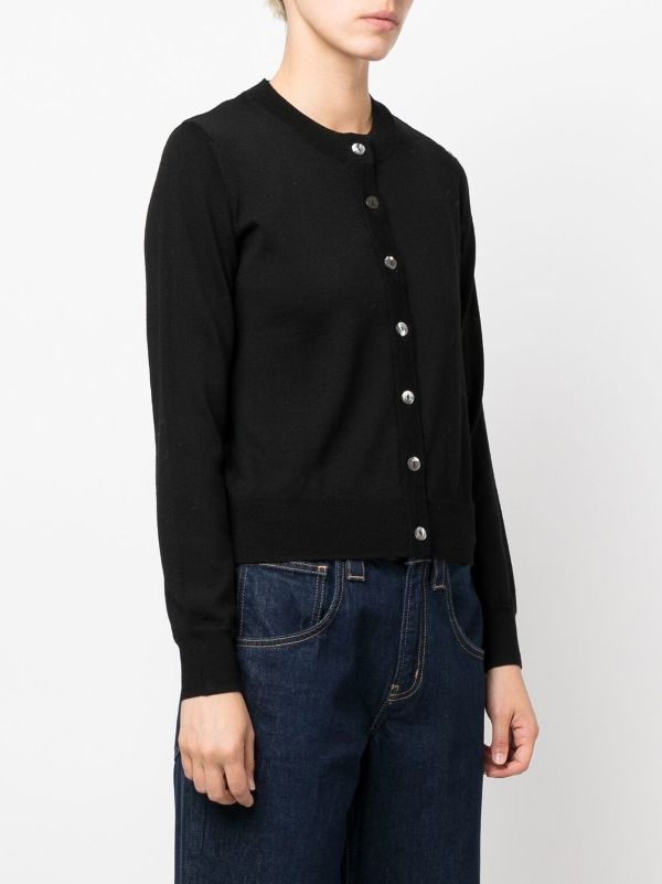 Fine knit hot sale black cardigan