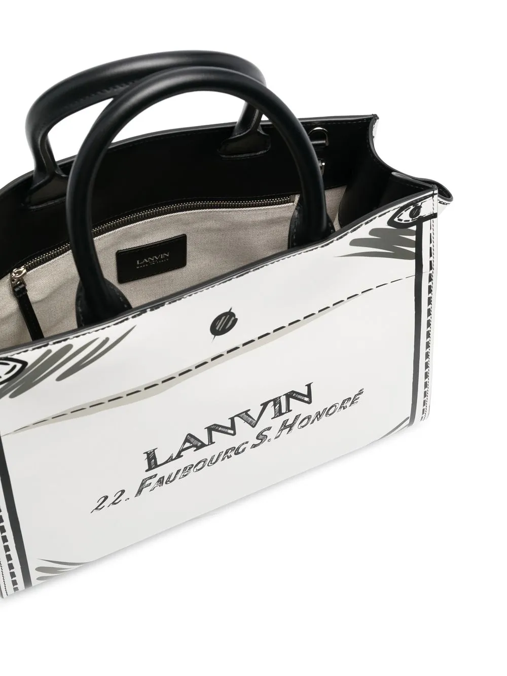 Lanvin Logo print Tote Bag Farfetch lanvin-logo-print-tote-bag-farfetch