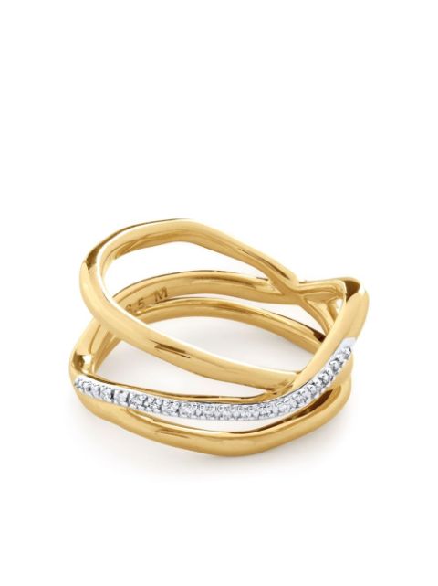 Monica Vinader Riva Ring mit Diamanten