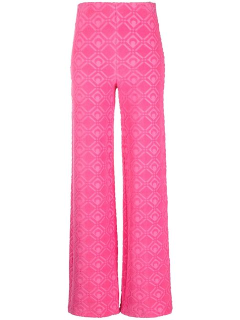 Marine Serre Moon Sponge flared trousers