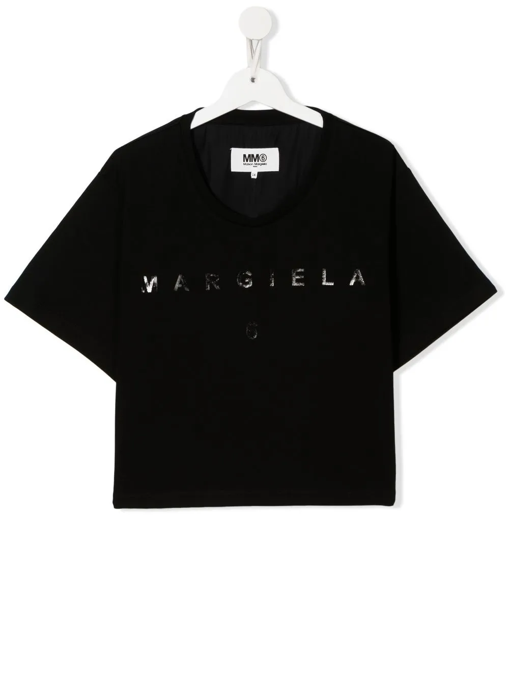 

MM6 Maison Margiela Kids TEEN logo-print T-shirt - Black