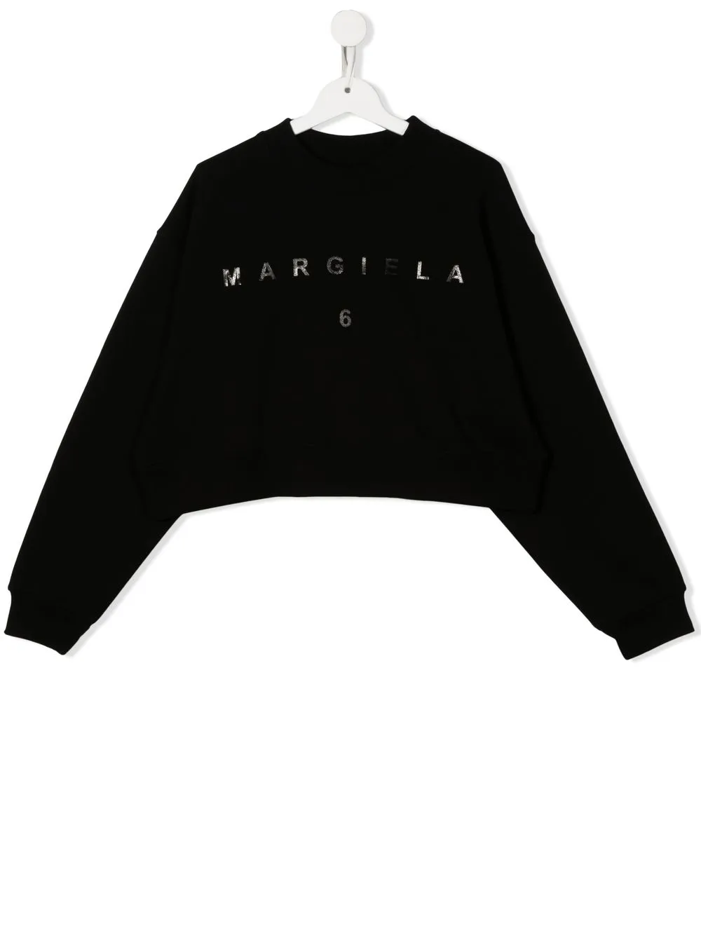 

MM6 Maison Margiela Kids TEEN logo-print cotton sweatshirt - Black