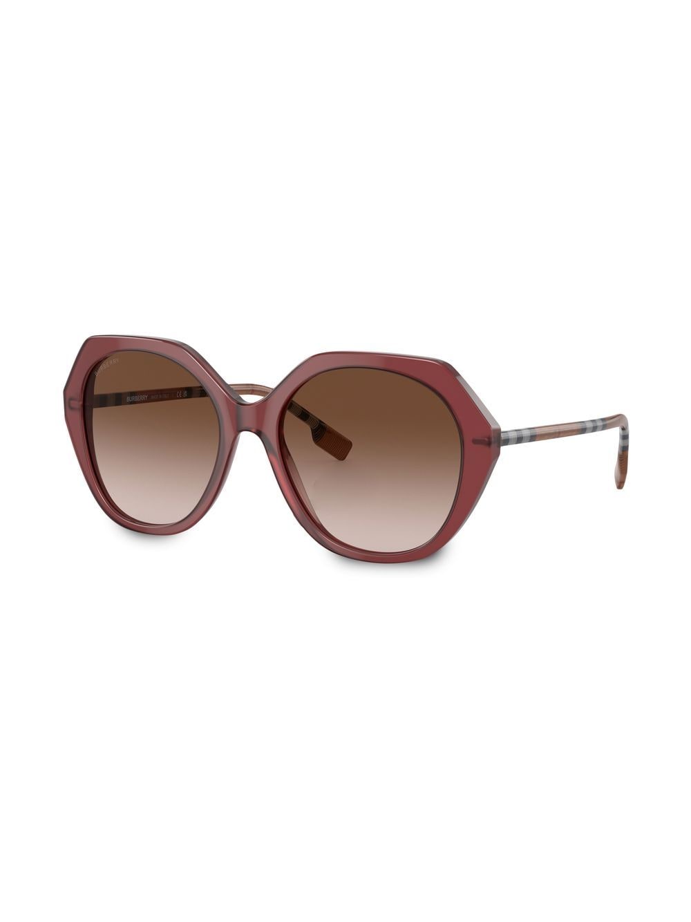 Shop Burberry Eyewear Vanessa Geometric-frame Sunglasses In Rot