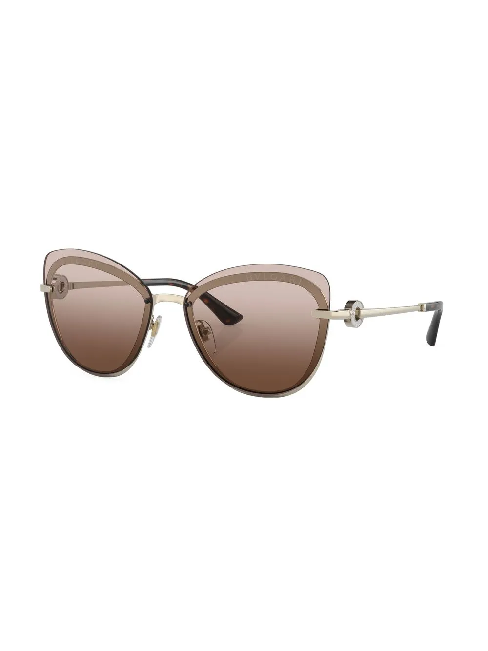 Bvlgari Zonnebril met cat-eye montuur - Goud