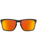 Oakley Sylas mirrored wayfarer-frame sunglasses - Black