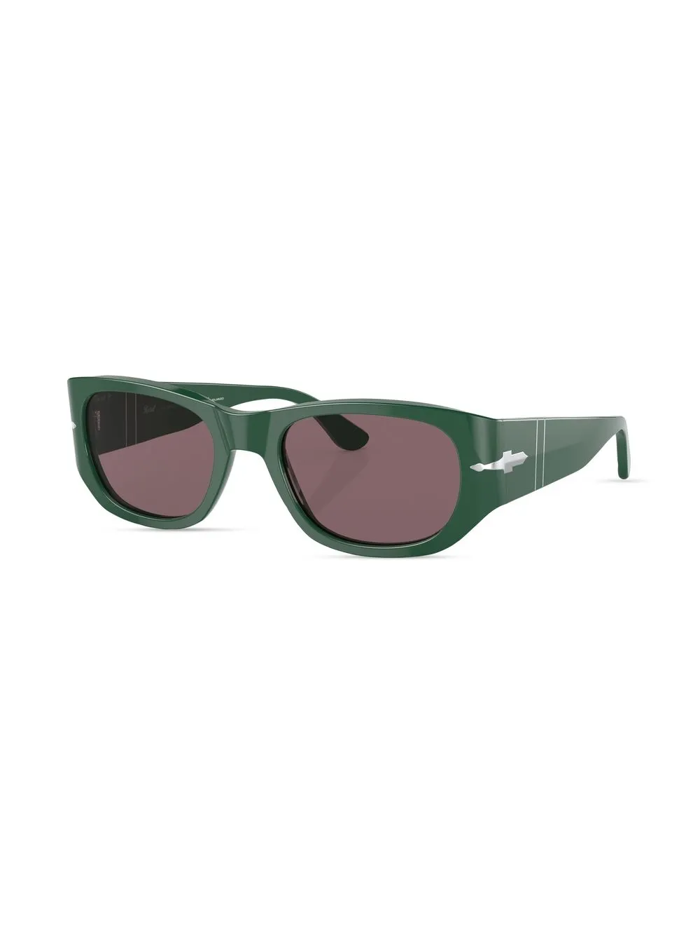 Persol Zonnebril met rechthoekig montuur - Groen