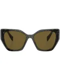 Prada Eyewear marble-print cat-eye sunglasses - Black