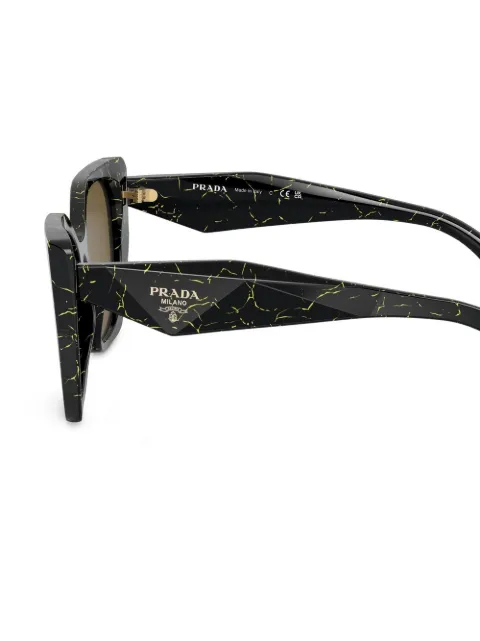 Prada Eyewear marble-print cat-eye sunglasses SPR19Z19D01T - 2