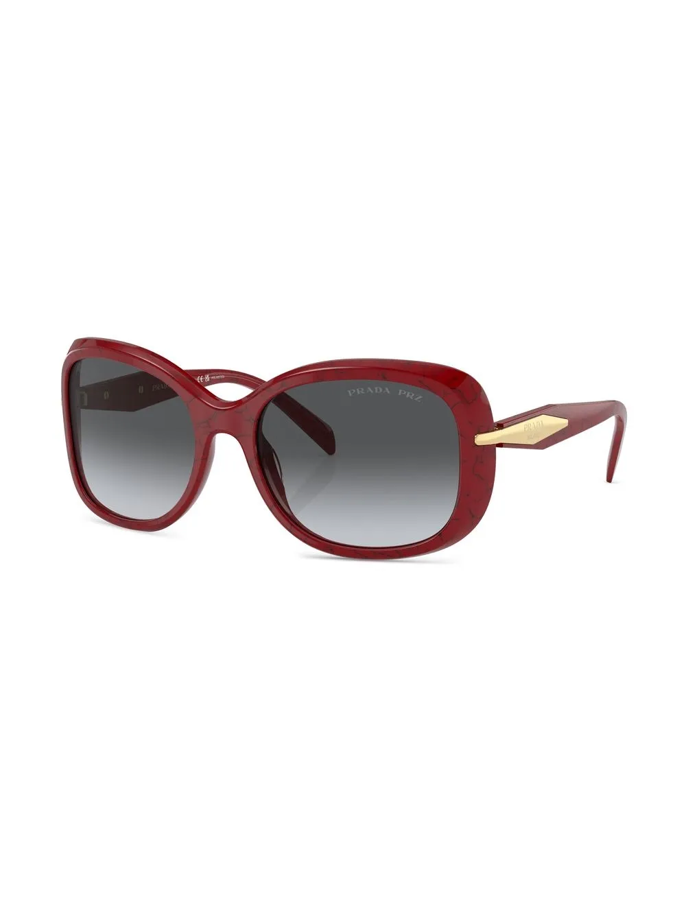 Prada Eyewear Zonnebril met logodetail - Rood