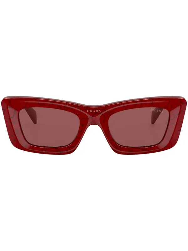 Prada red shop cat eye sunglasses