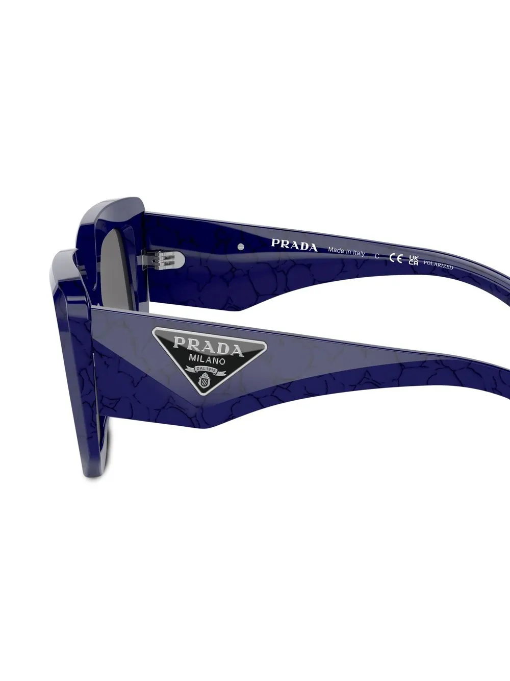 Prada Eyewear geometric-frame logo-detail Sunglasses | Blue