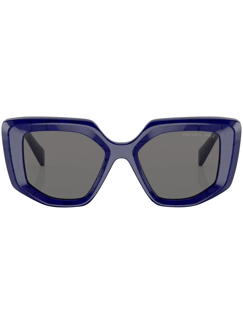 

Prada Eyewear geometric-frame logo-detail sunglasses - Blue