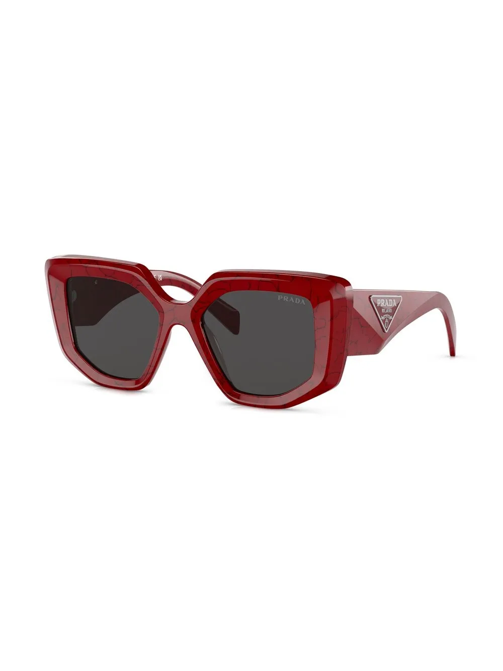 Prada Eyewear Zonnebril met geometrisch montuur - Rood