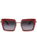 Prada Eyewear square-frame design sunglasses - Red
