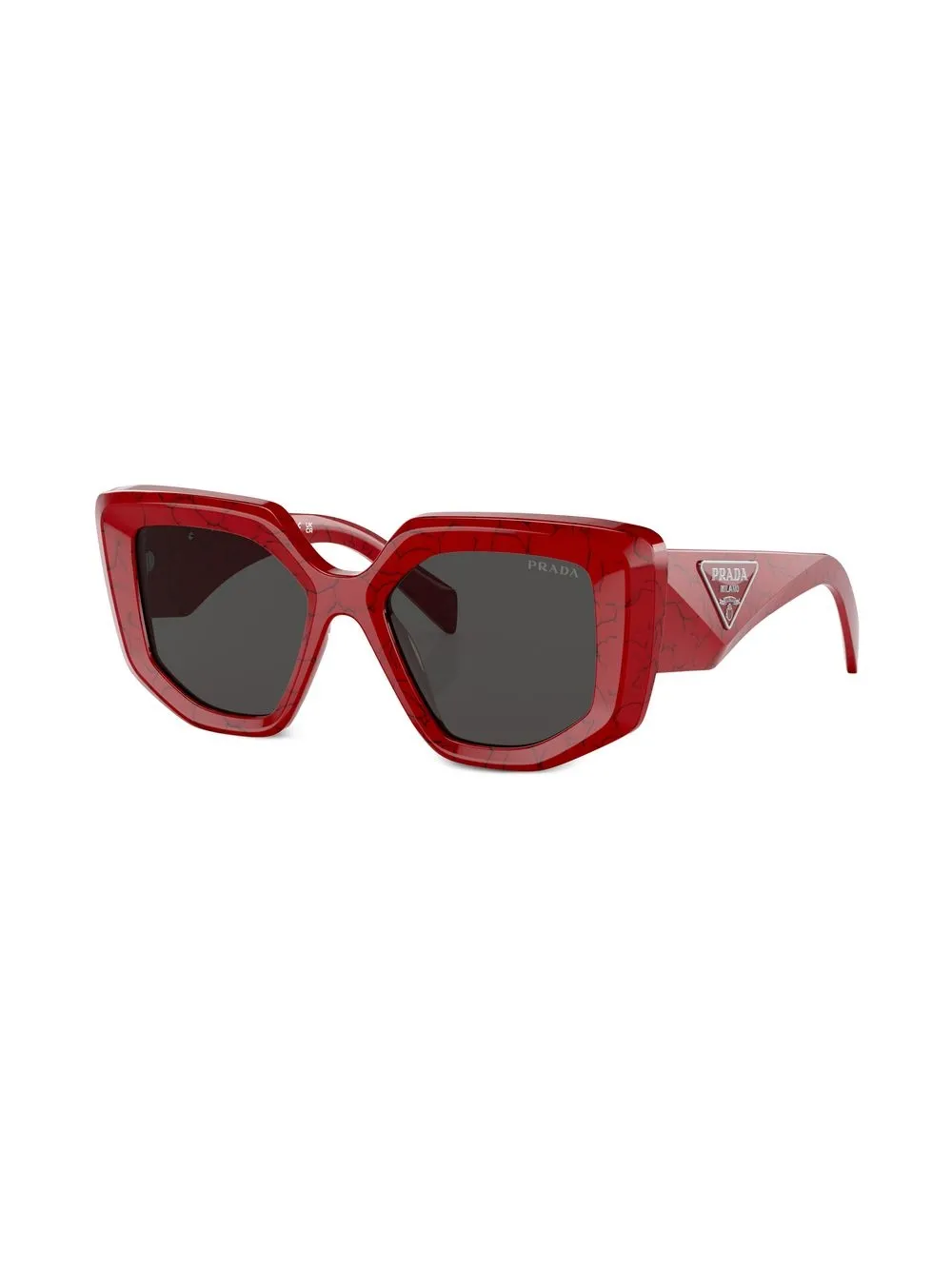 Prada Eyewear Zonnebril met oversized montuur - Rood