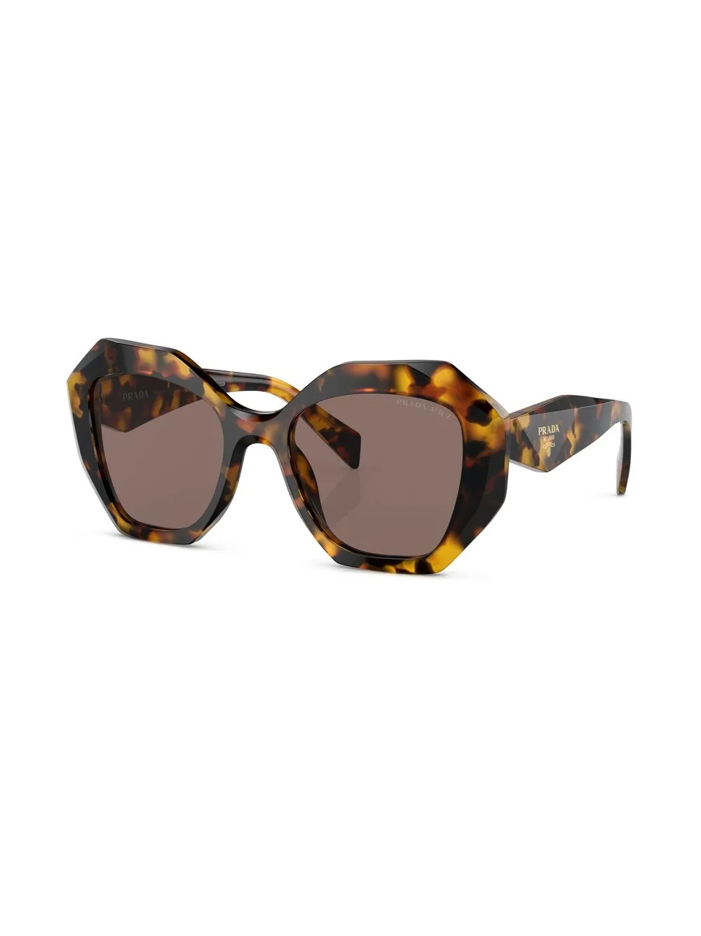 Prada Eyewear Zonnebril met schildpadschild design - Bruin