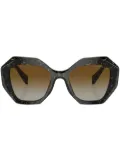 Prada Eyewear marble-print logo sunglasses - Black