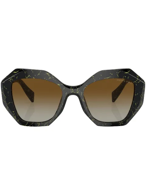 Prada Eyewear marble-print logo sunglasses SPR16WSF19D6E1 - 0