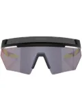 Prada Linea Rossa logo-print sunglasses - Black