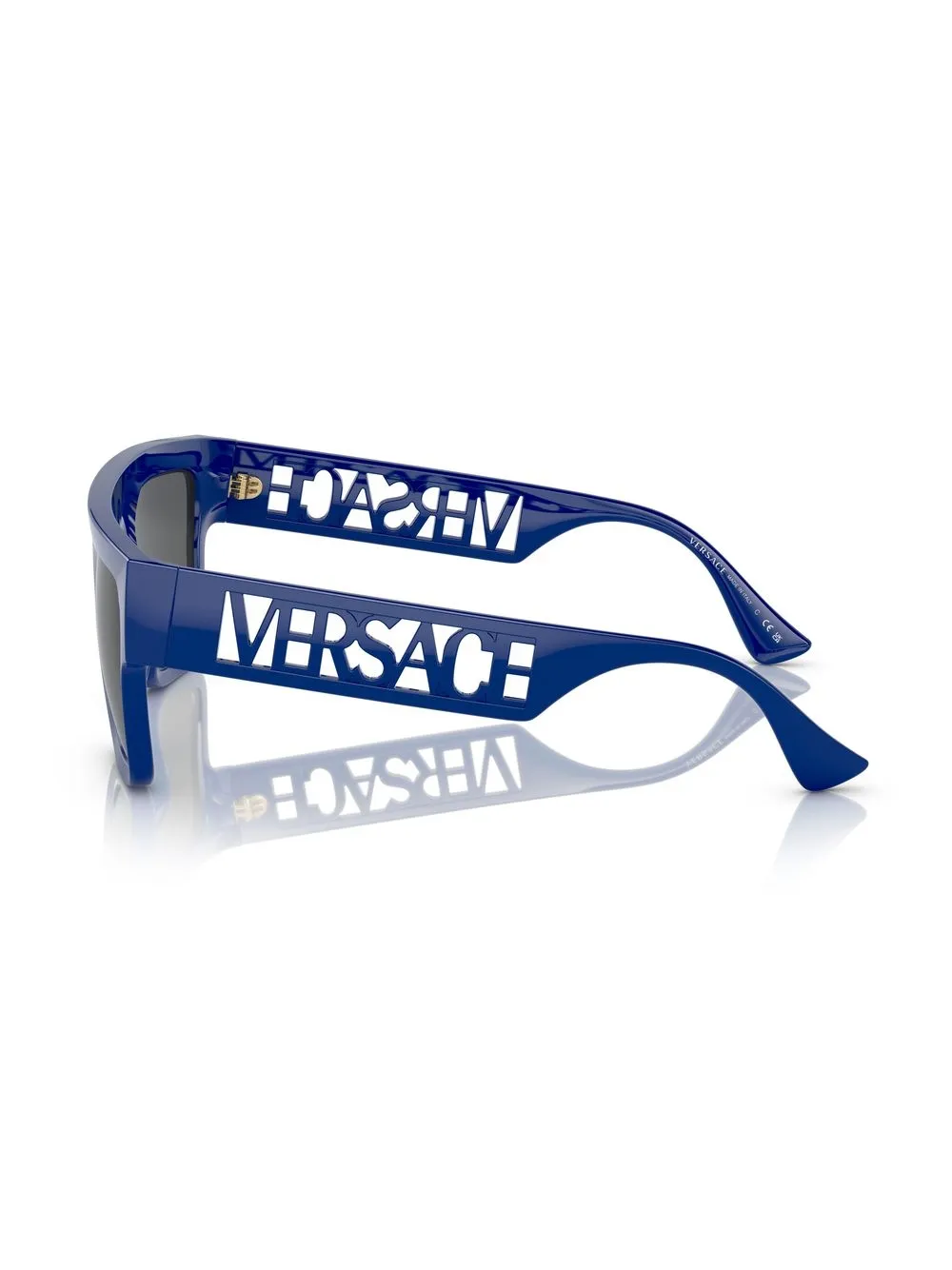 Shop Versace Square Frame Sunglasses In Blau