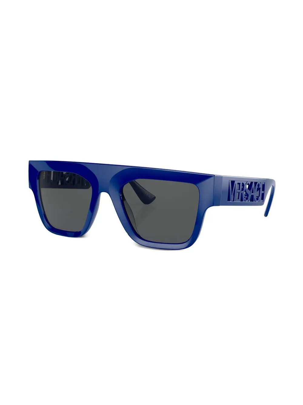 Shop Versace Square Frame Sunglasses In Blau