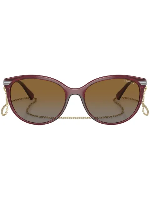 Vogue Eyewear logo-lettering round frame sunglasses