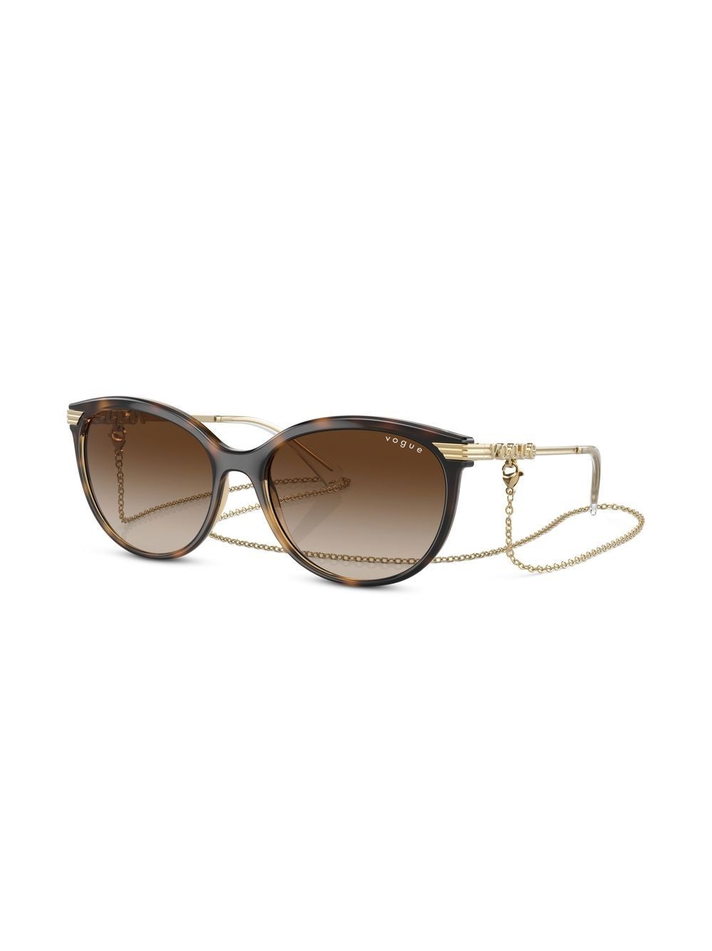 Shop Vogue Eyewear Tortoiseshell Effect Sunglasses In Braun