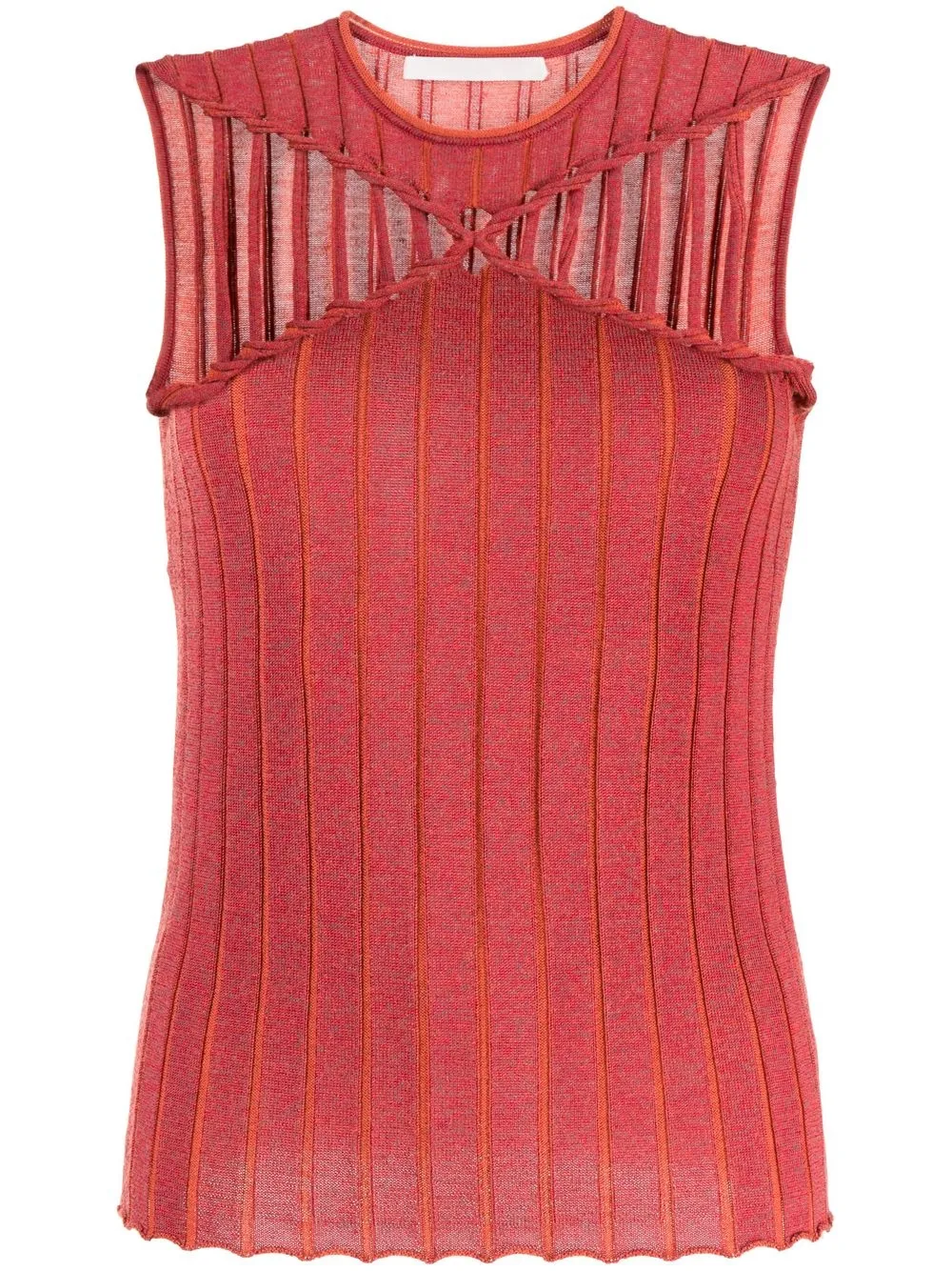 

Dion Lee camiseta con detalle trenzado - RED