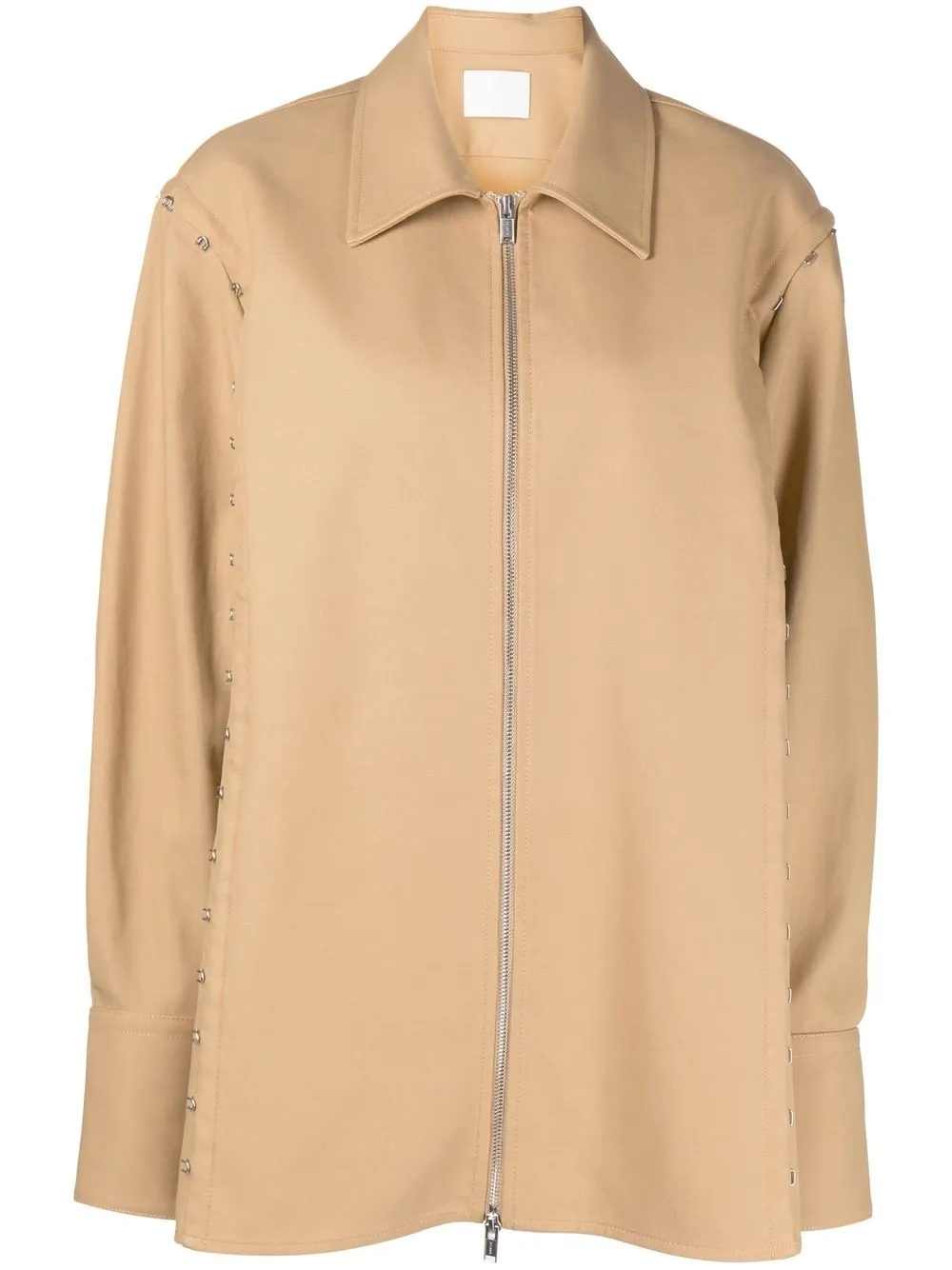 

Dion Lee sobrecamisa con motivo hook & eye - Marrón