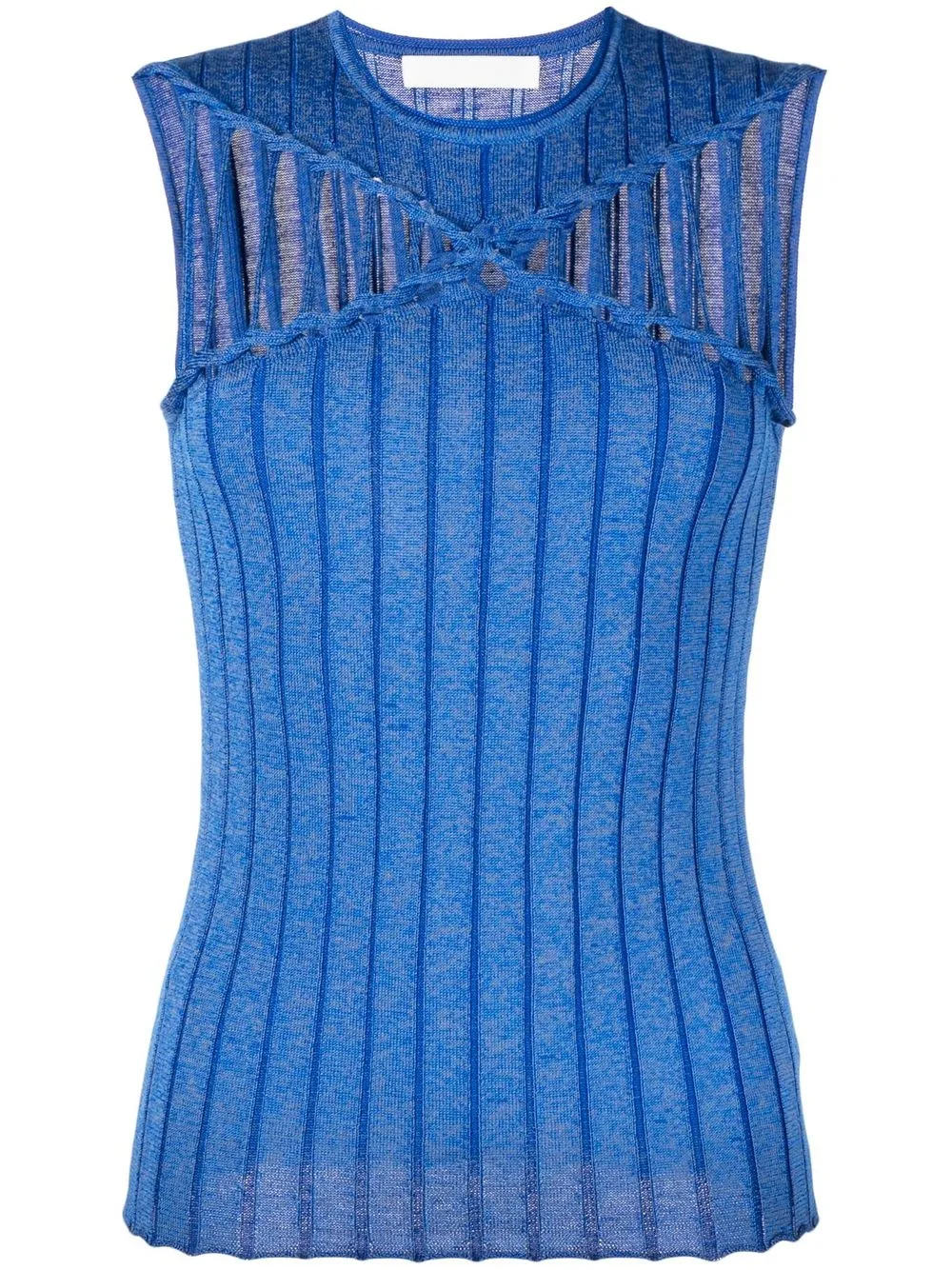 

Dion Lee X Braid ribbed knitted top - Blue