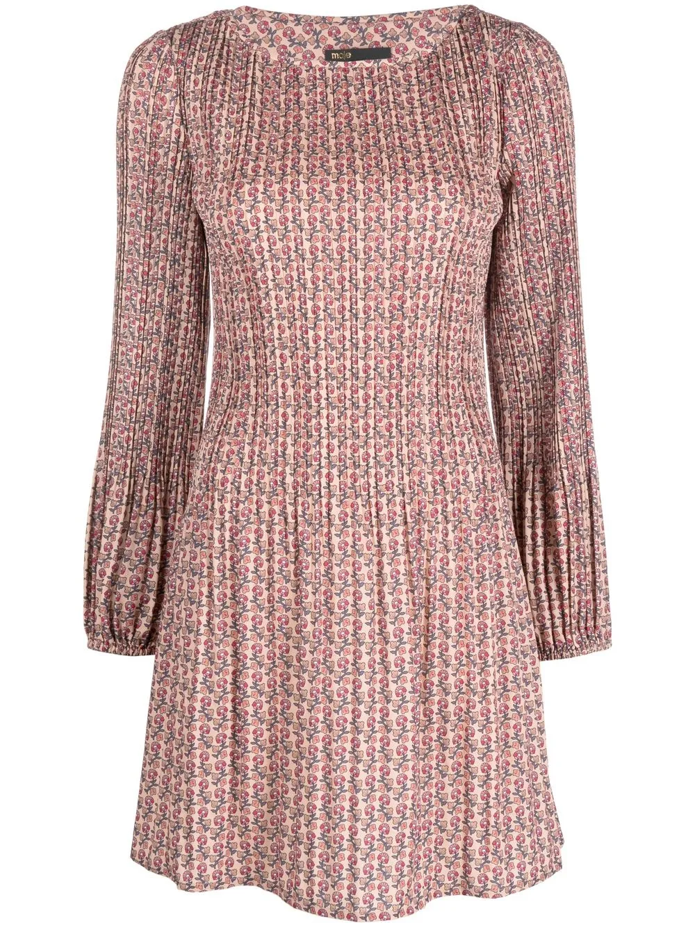 

Maje floral-print pleated dress - Neutrals