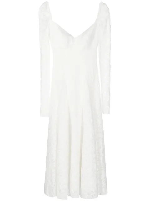 ANOUKI long-sleeve lace midi dress