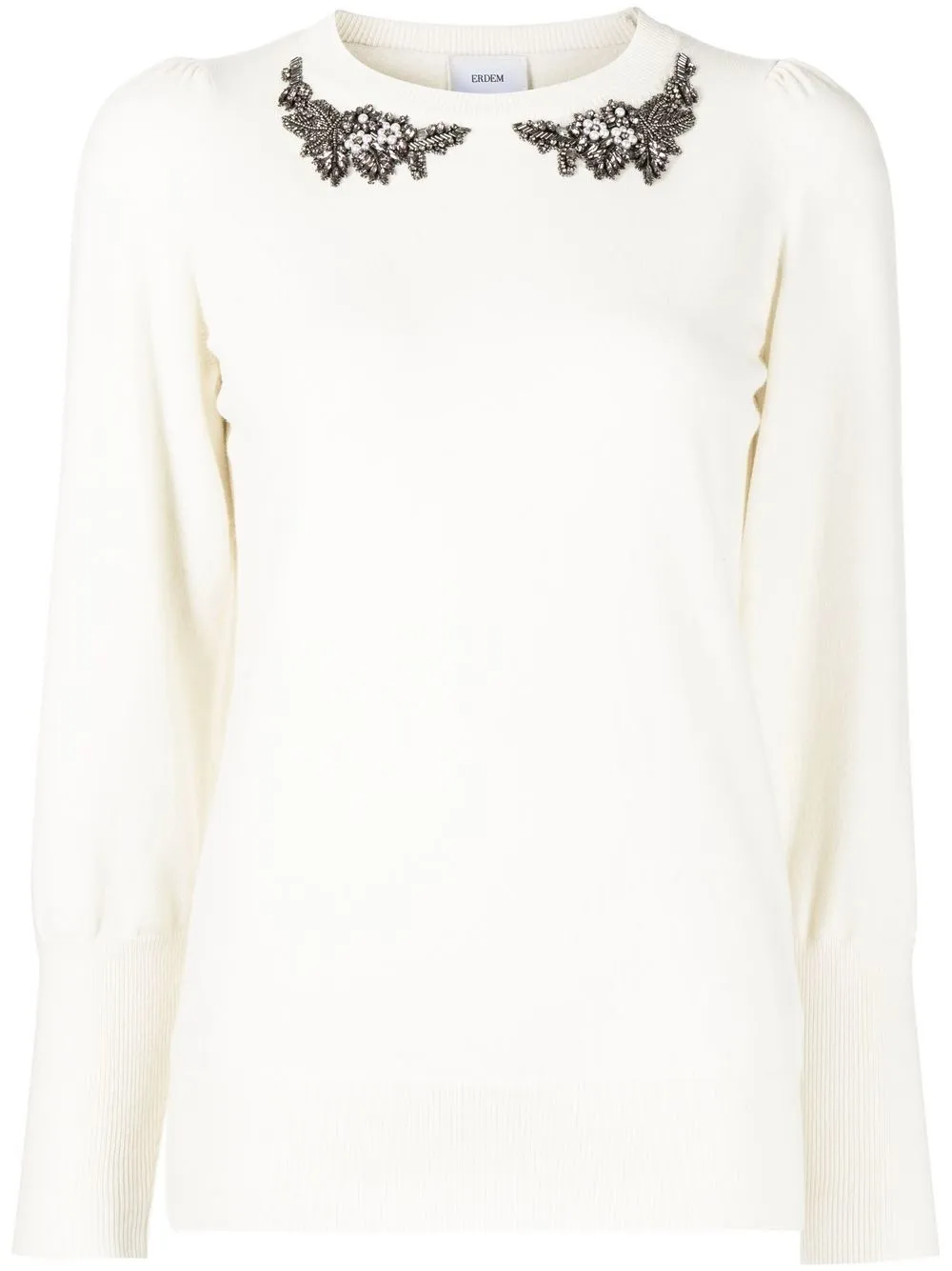 

Erdem Colleen wool-cashmere cardigan - White