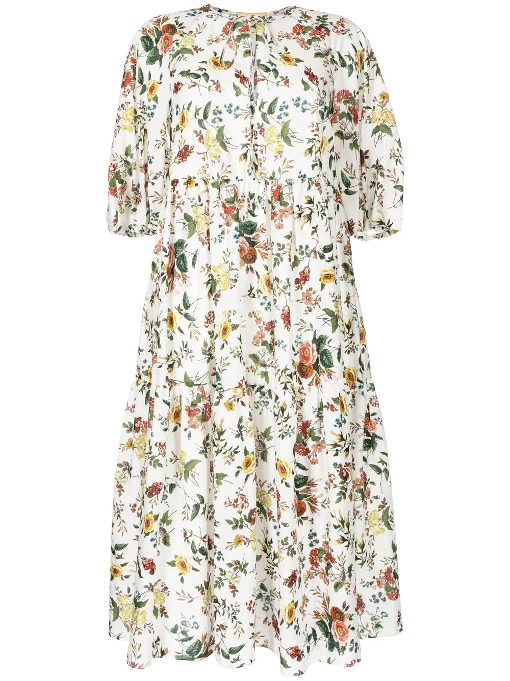 

Erdem vestido midi Positano - Blanco