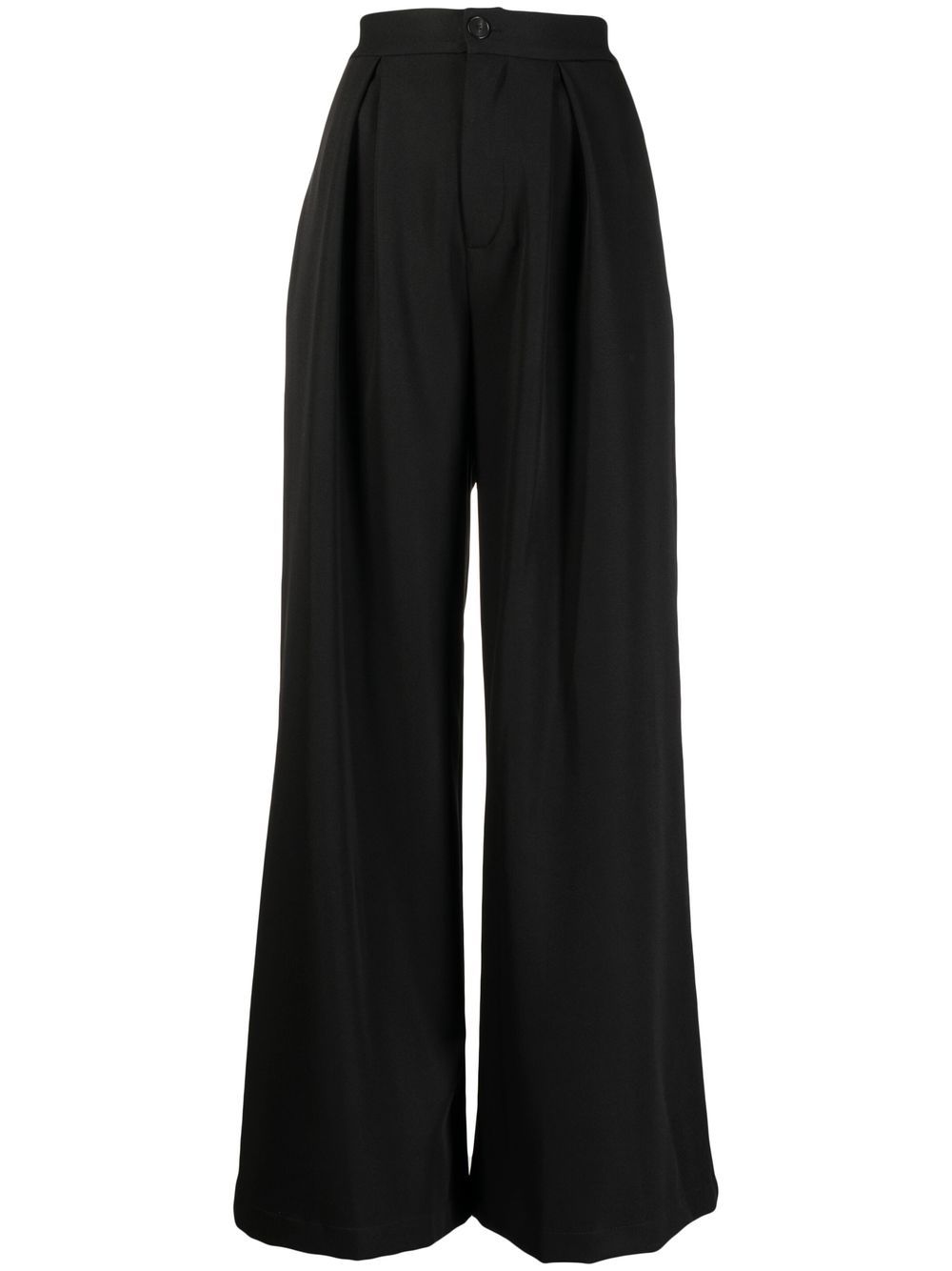 jersey flared trousers