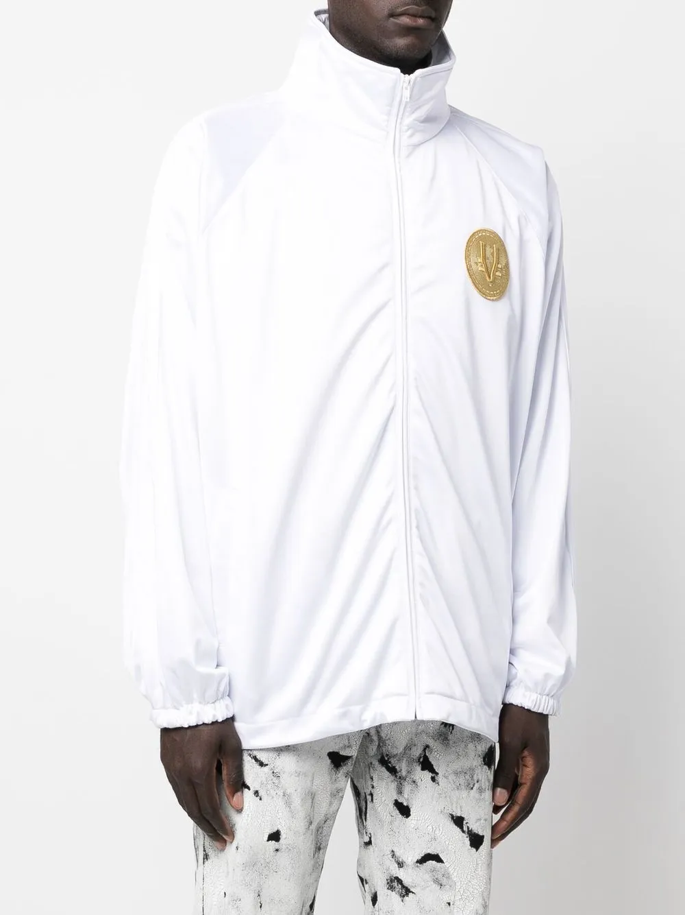  Vetements Logo-patch Sport Jacket - White 