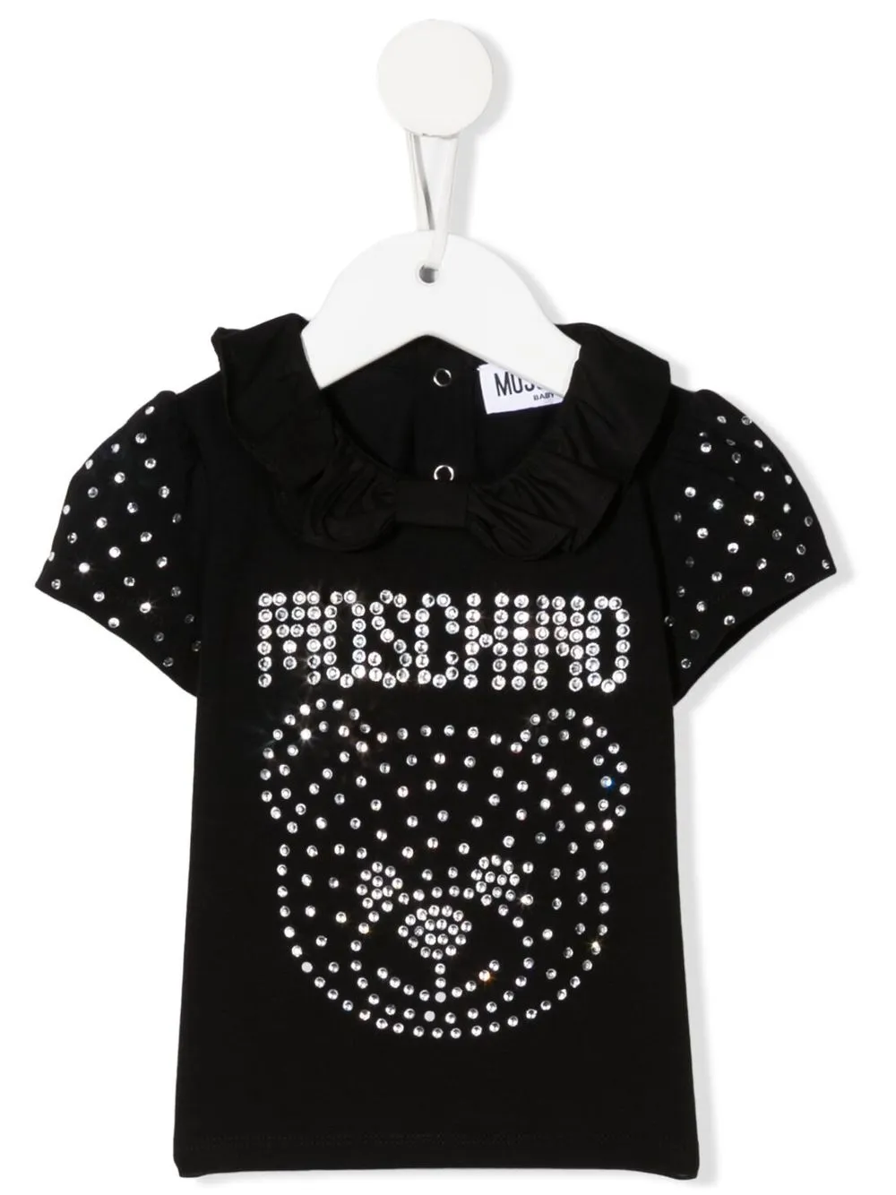 

Moschino Kids playera con detalles de strass - Negro