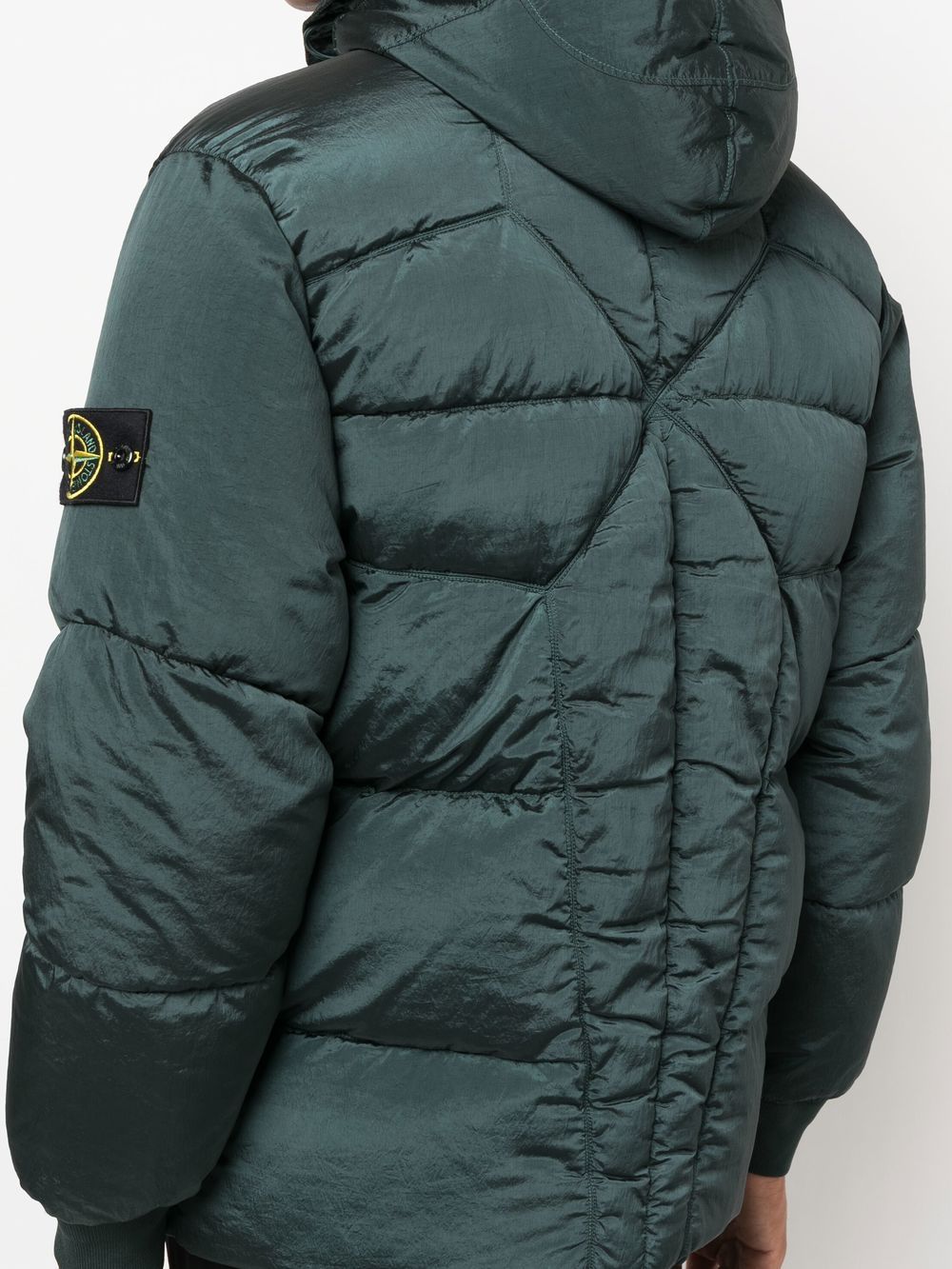 Stone Island Hooded Puffer Jacket - Farfetch