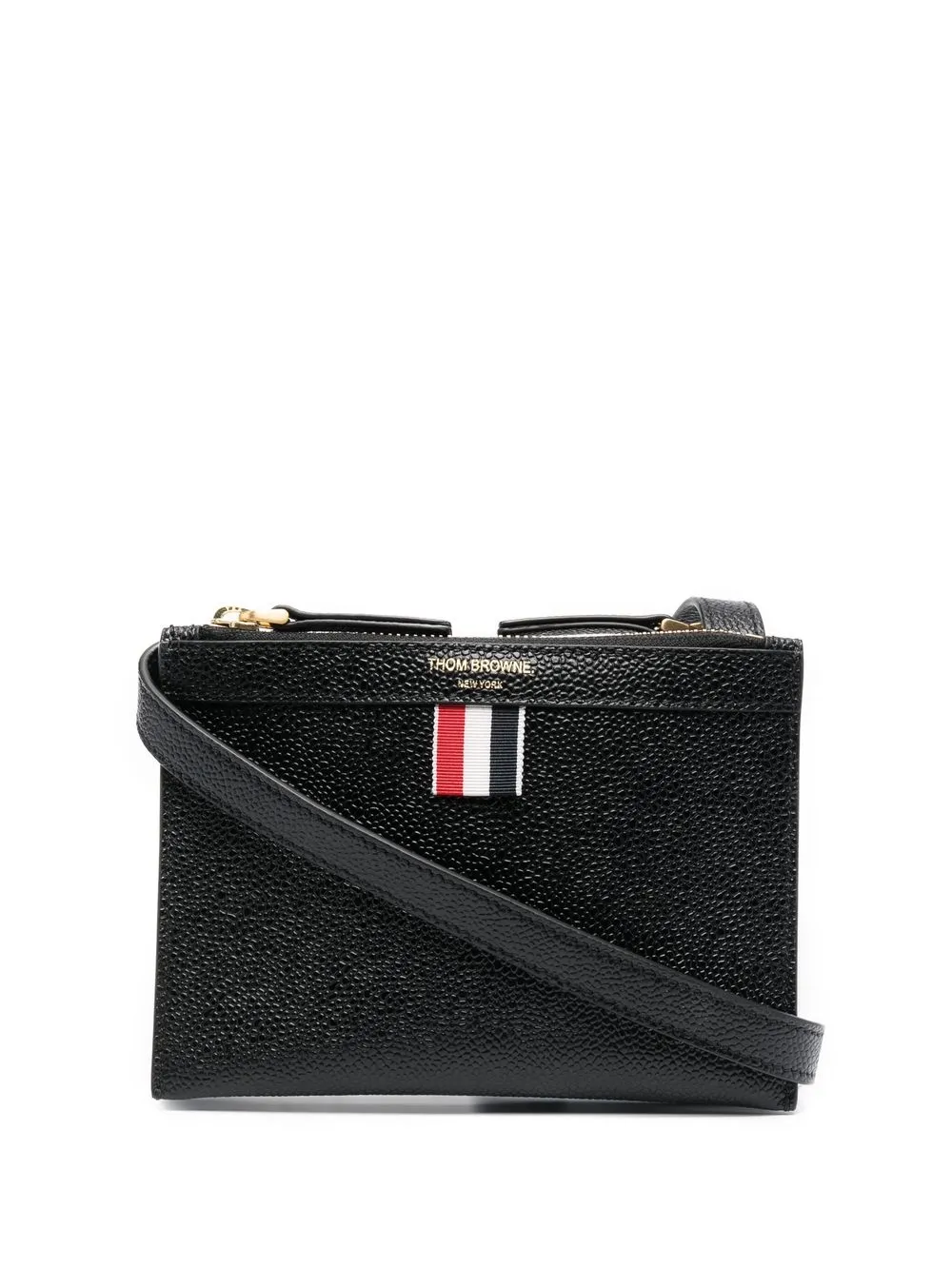 

Thom Browne bolsa crossbody con etiqueta del logo - Negro