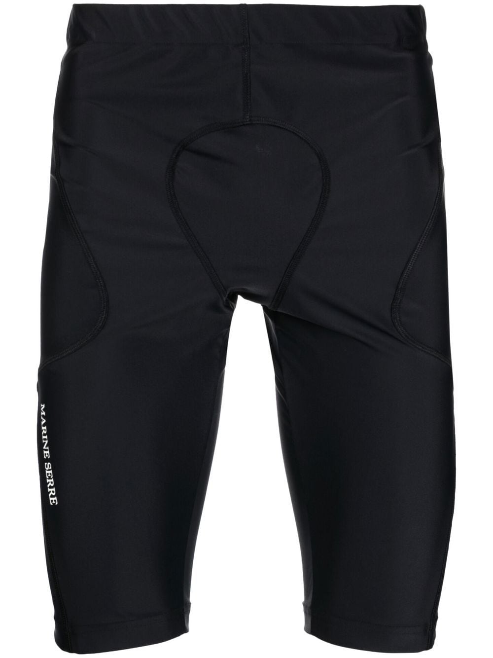 Shop Marine Serre Logo-print Cycling Shorts In Black