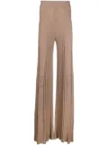 Marine Serre Neutral Pointelle Knit Trousers - Neutrals
