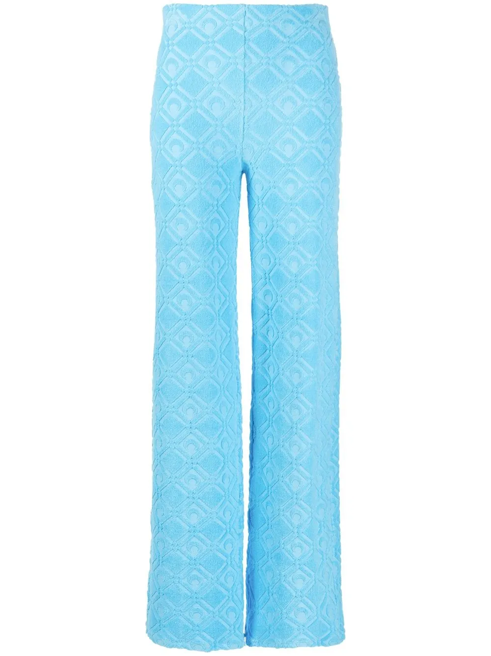 flared all-over jacquard trousers